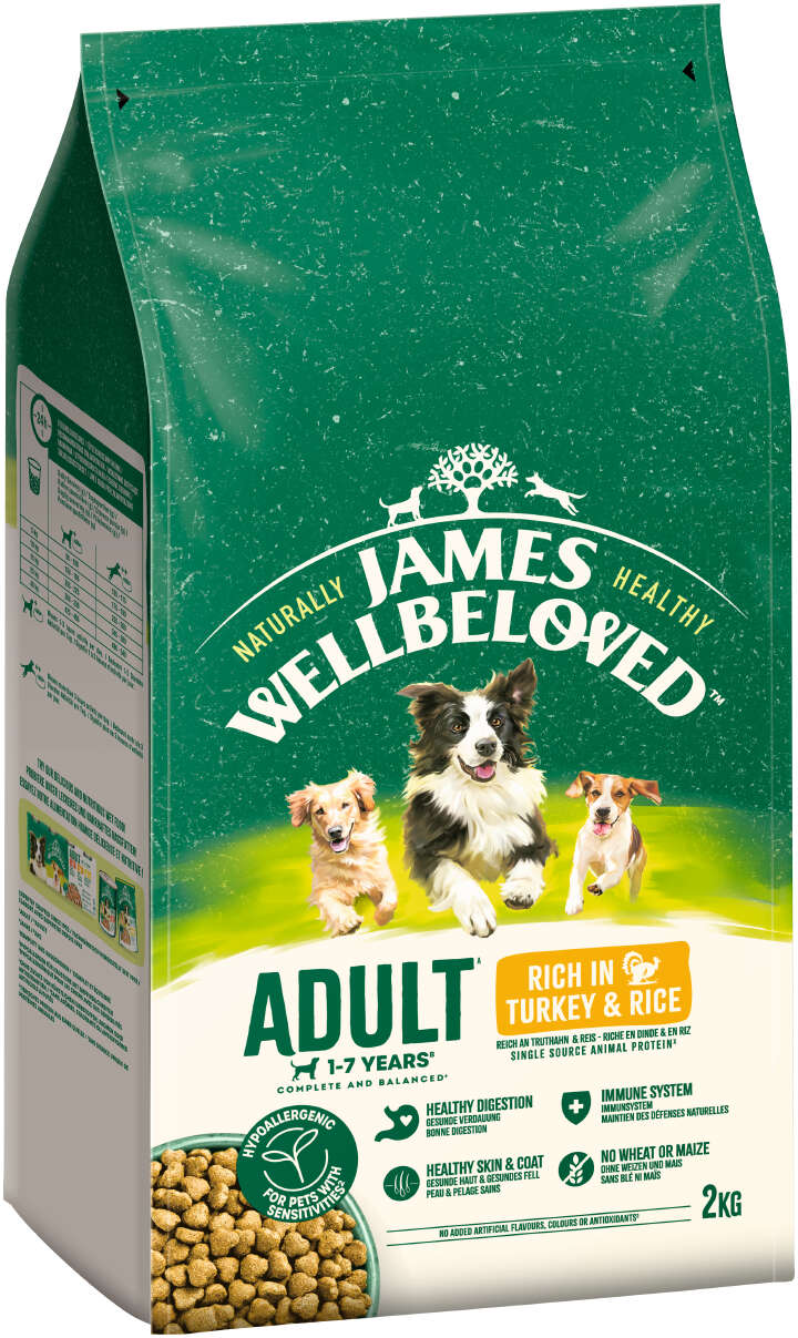 JAMES WELLBELOVED Hunde-Trockenfutter Truthahn + Reis